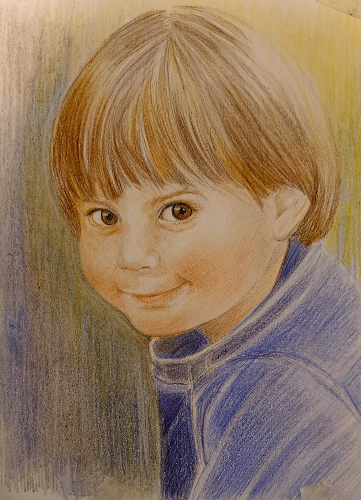 Pencil portrait detail
